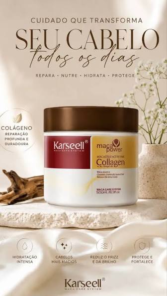 Máscara Capilar Karseell Maca Power Collagen 500ml Original